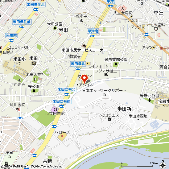 中川タイヤ商会付近の地図